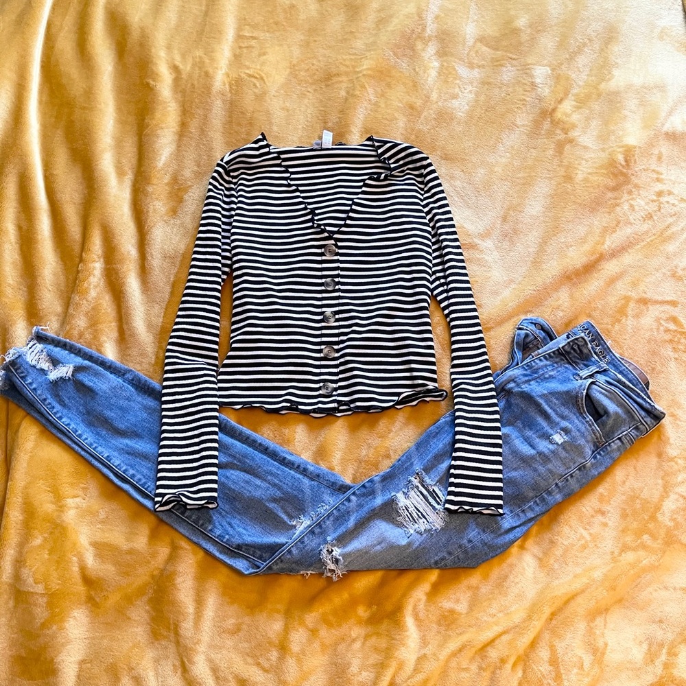 ASOS striped crop top